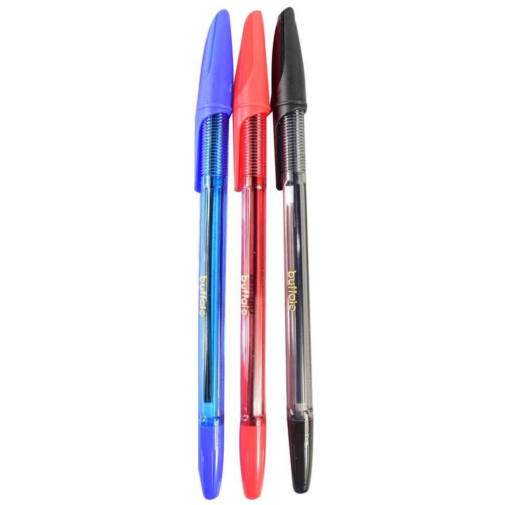 Buffalo Ballpoint Pens Assorted Colors - Pack of 12