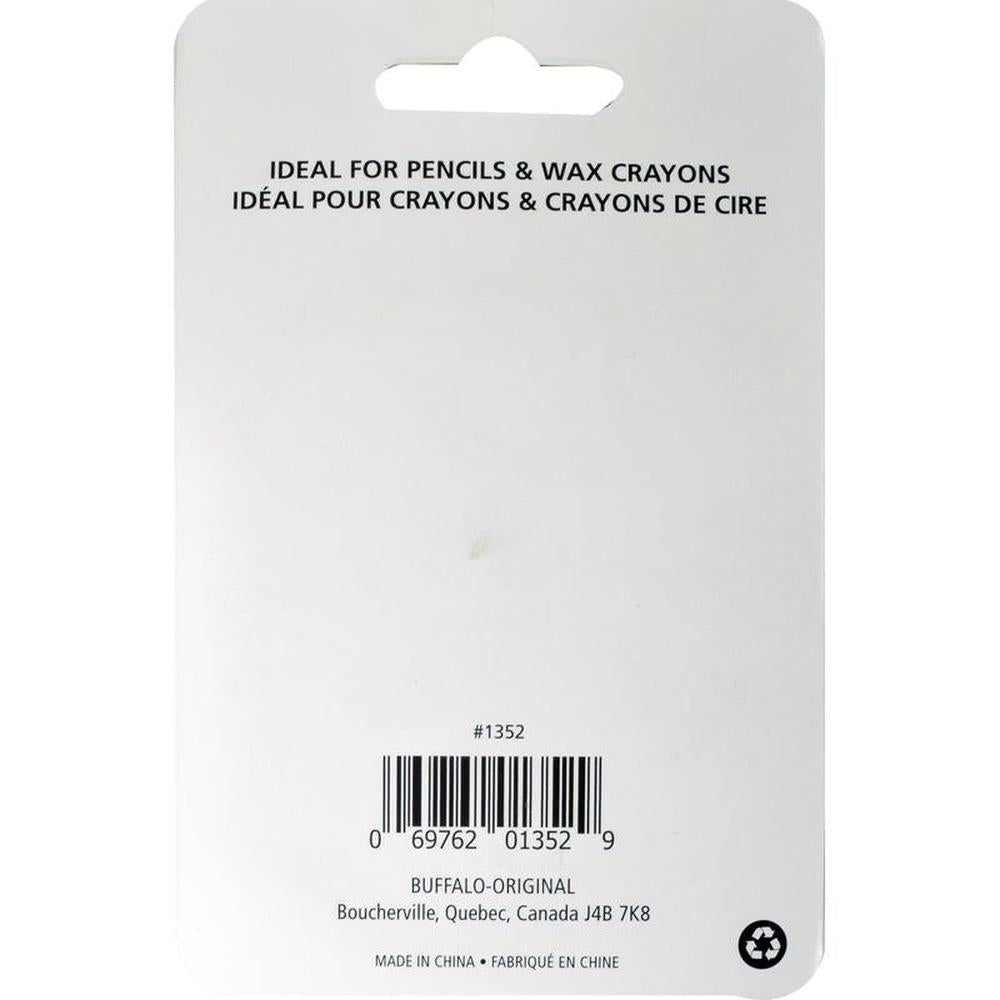 Buffalo Dual Metal Pencil Sharpener with Shavings Reservoir