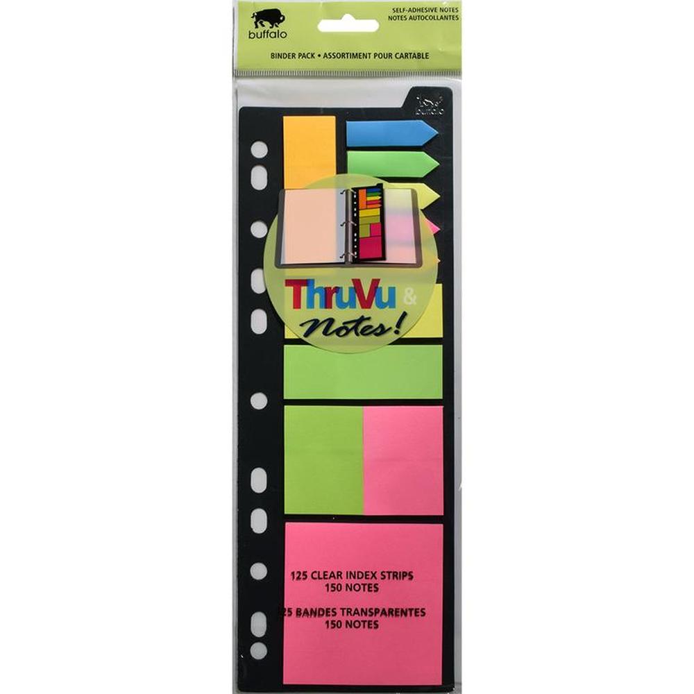 Buffalo Sticky Notes & Neon Arrow Flags Kit - 150 Notes & 125 Flags