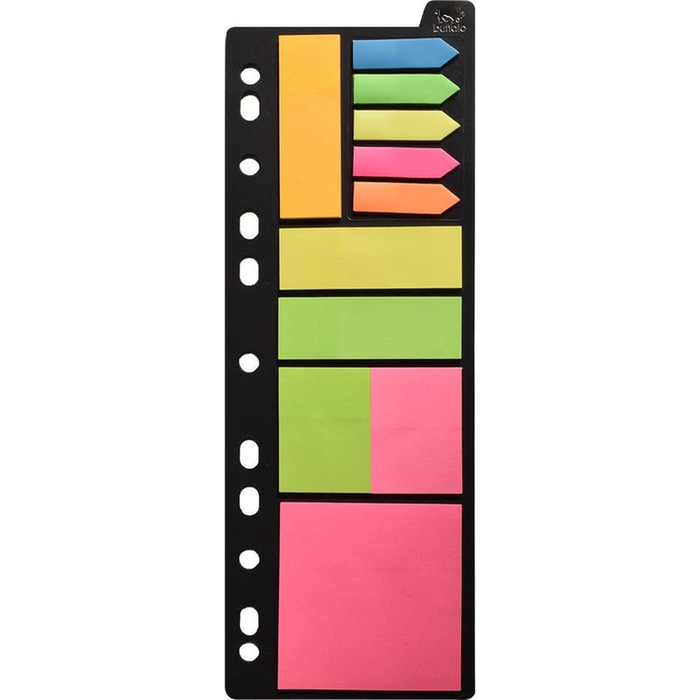Buffalo Sticky Notes & Neon Arrow Flags Kit - 150 Notes & 125 Flags