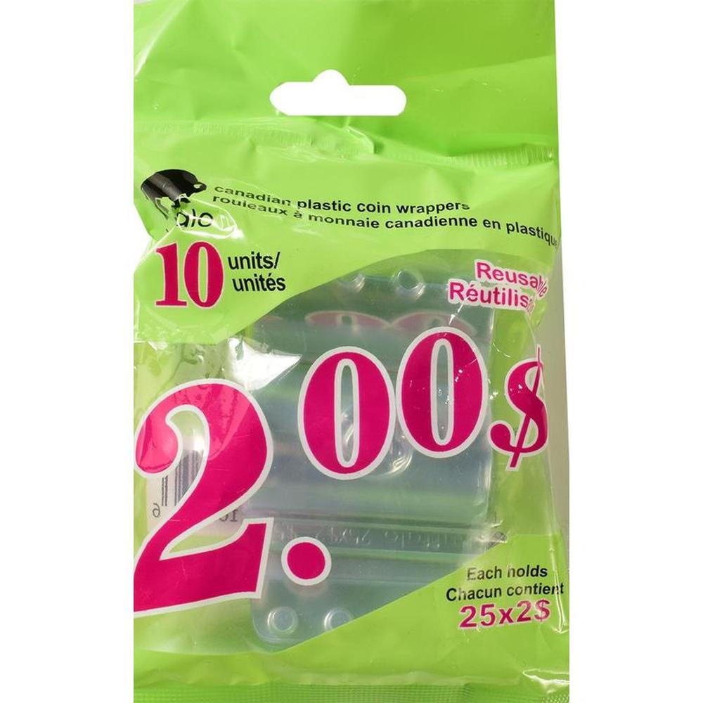 Buffalo Plastic Coin Wrappers $2 - Pack of 10