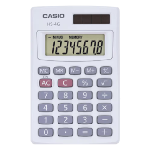 Casio HS-4G Mini Pocket Solar Calculator