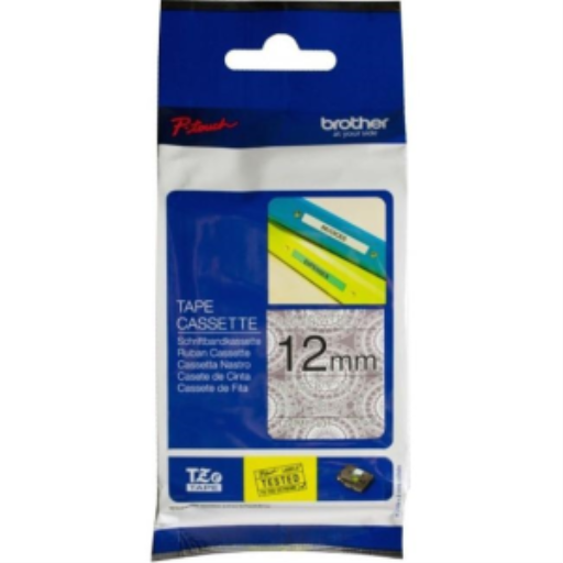 Brother Genuine TZeMPSL31 Black Print on Silver Lace Tape for P-touch Label Makers, 12 mm wide x 4 m long