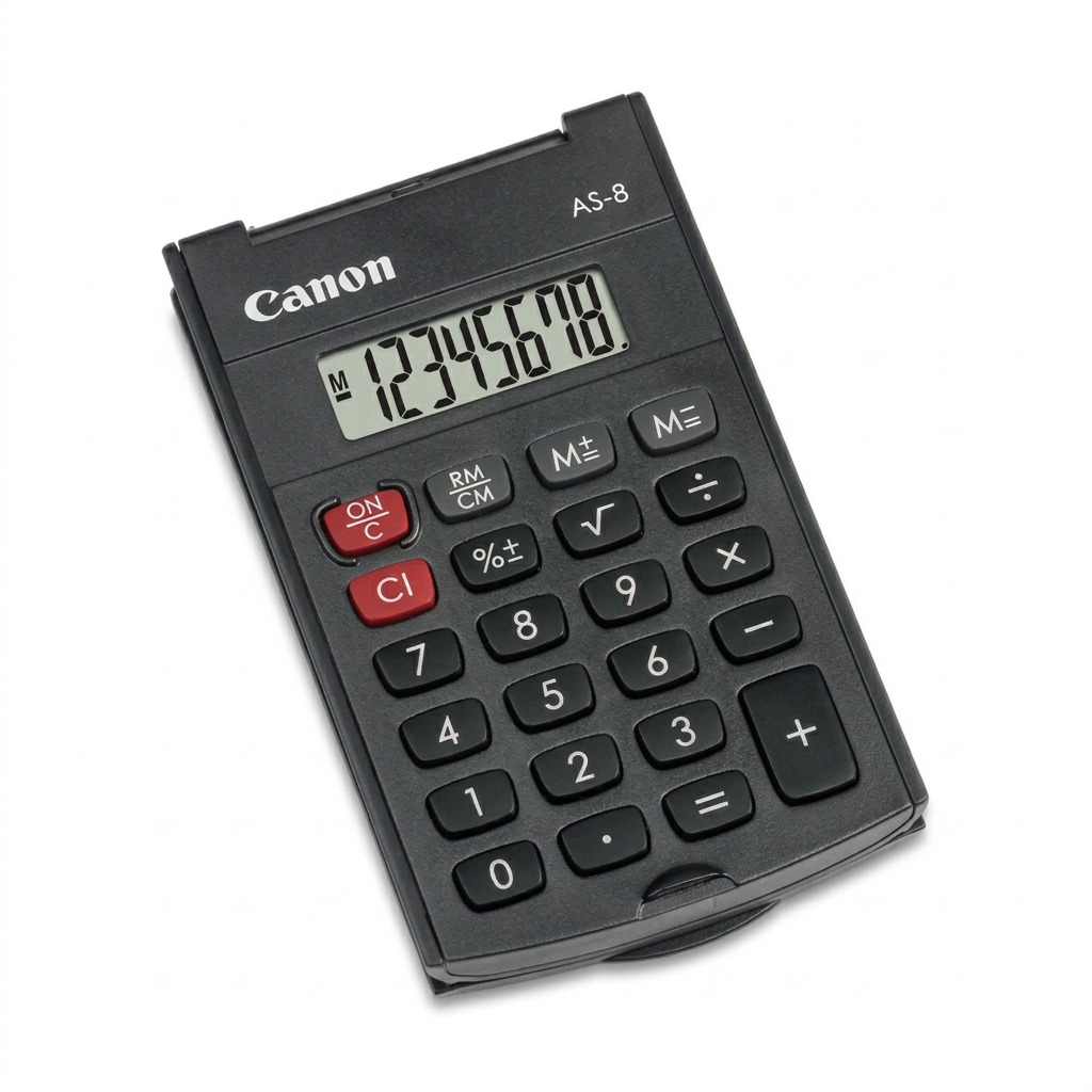 Canon AS-8 Black 8-Digit Handheld Calculator