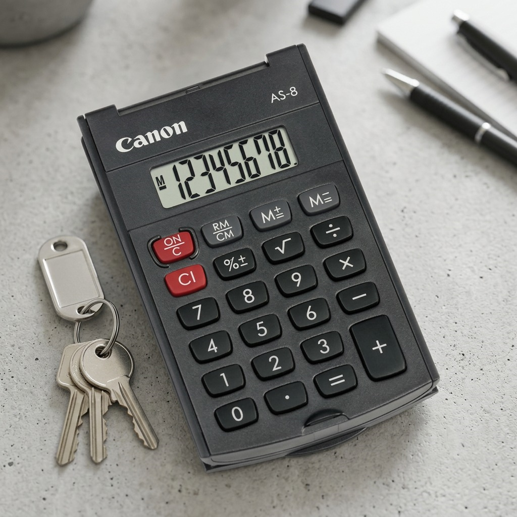 Canon AS-8 Black 8-Digit Handheld Calculator