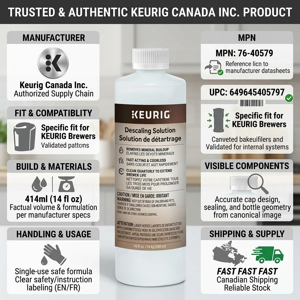 DESCALING SOLUTION-KEURIG 414ML. 1/EA