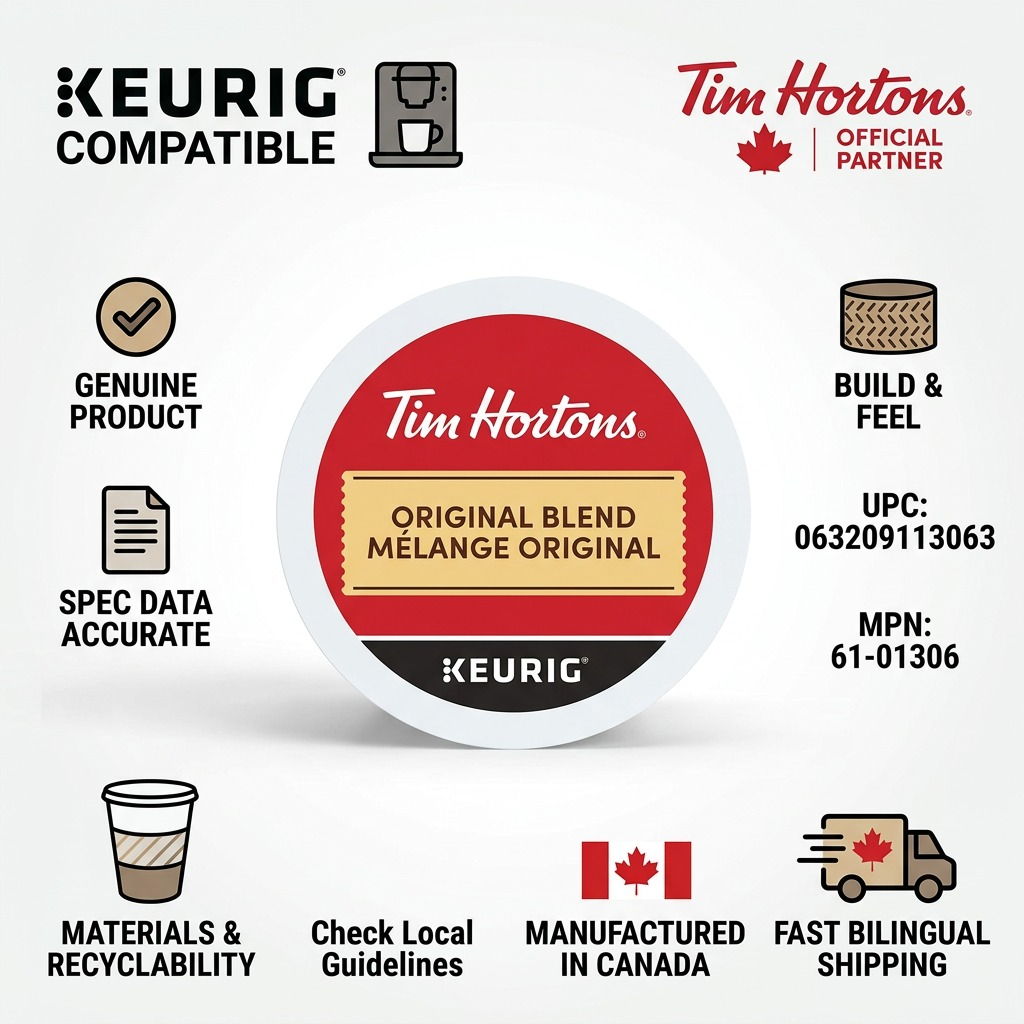 COFFEE-K CUP TIM HORTONS ORIGINAL BLEND MEDIUM ROAST-349469 24/BX