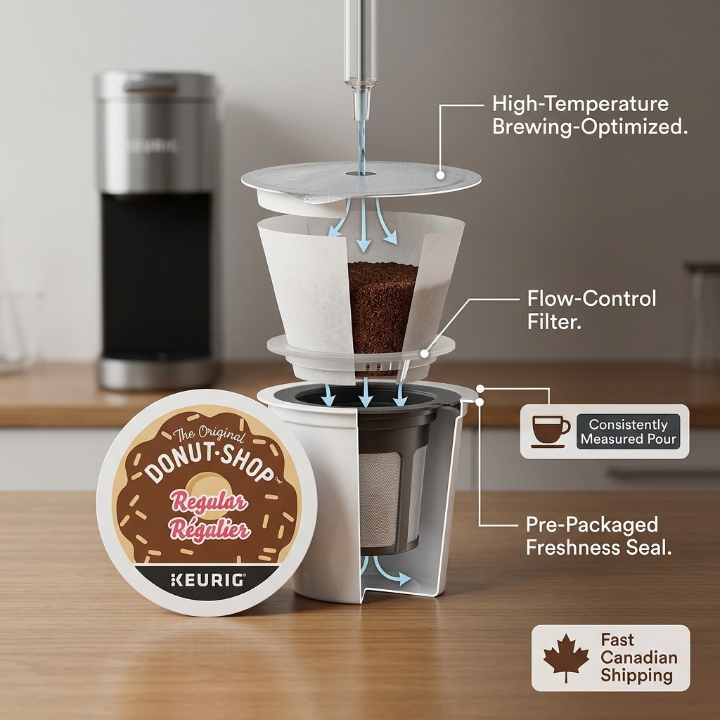 COFFEE-K CUP DONUT SHOP ORIGINAL MEDIUM ROAST, REGULAR-32095 24/BX