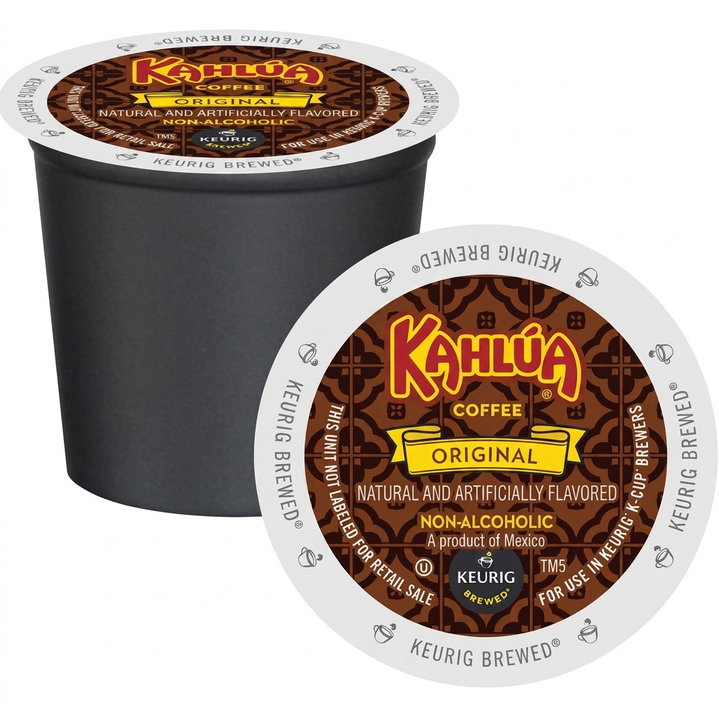 Kahlúa Original Coffee light roast K-Cup pods for Keurig brewers, non-alcoholic flavored coffee.