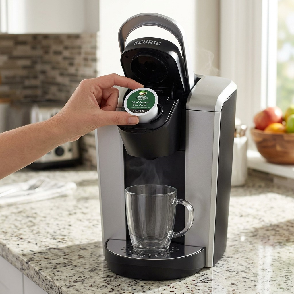 COFFEE-K CUP GREEN MOUNTAIN ISLAND COCONUT LIGHT ROAST 24/BX