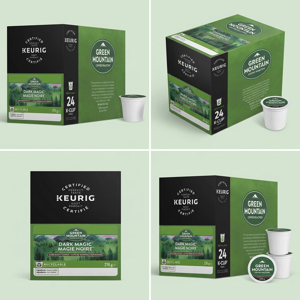 COFFEE-K CUP GREEN MOUNTAIN DARK MAGIC, DARK ROAST 24/BX