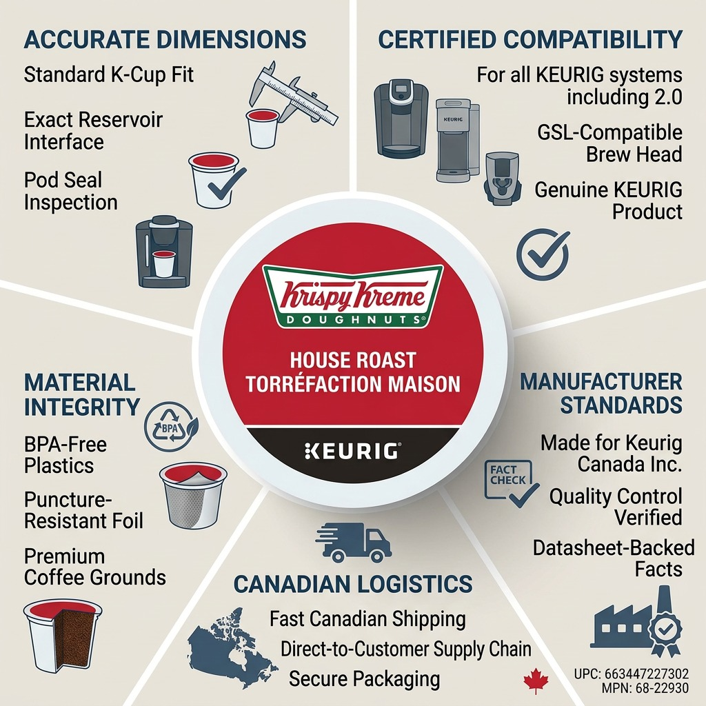 COFFEE-K CUP KRISPY KREME LIGHT MEDIUM HOUSE ROAST, 30/BX 30/BX