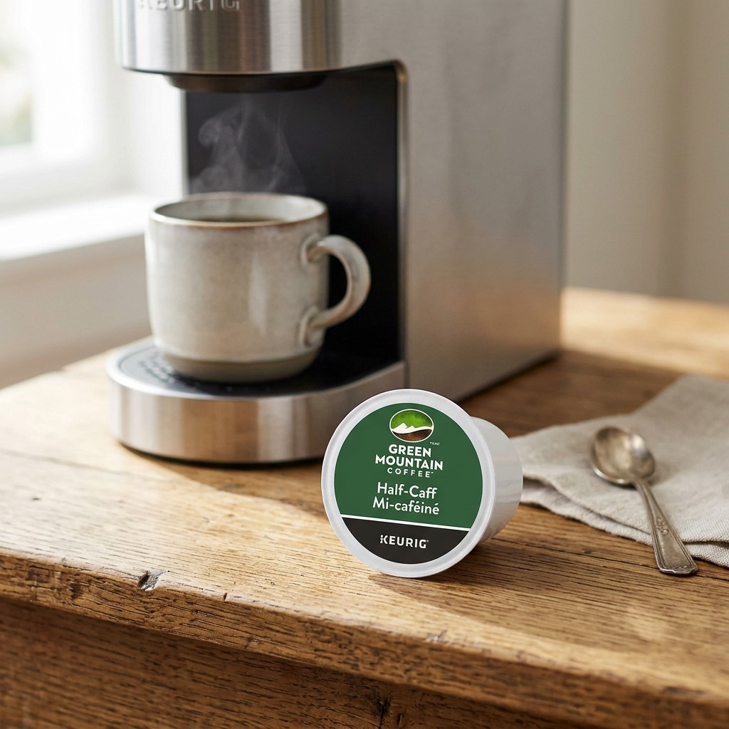 COFFEE-K CUP GREEN MOUNTAIN HALF-CAFF MEDIUM ROAST 24/BX