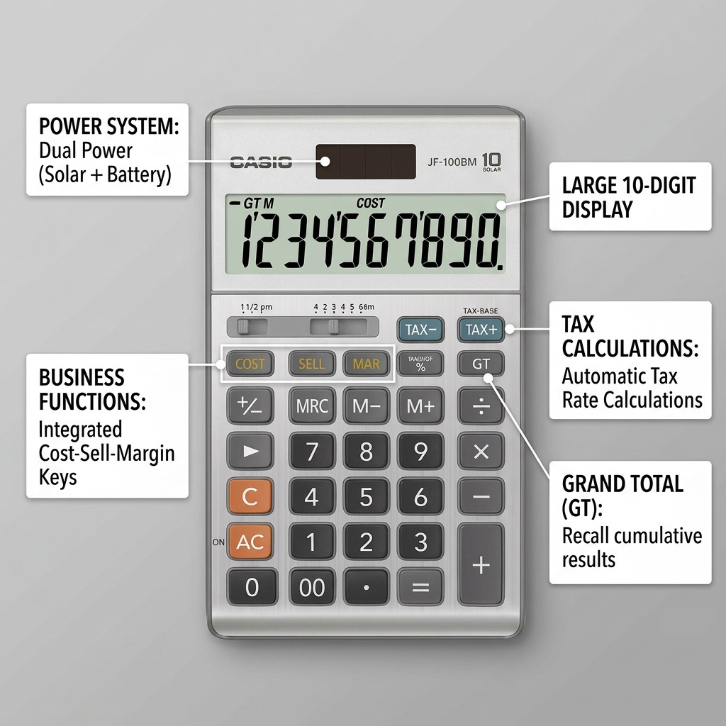 Casio JF-100MS/BM Desk Calculator