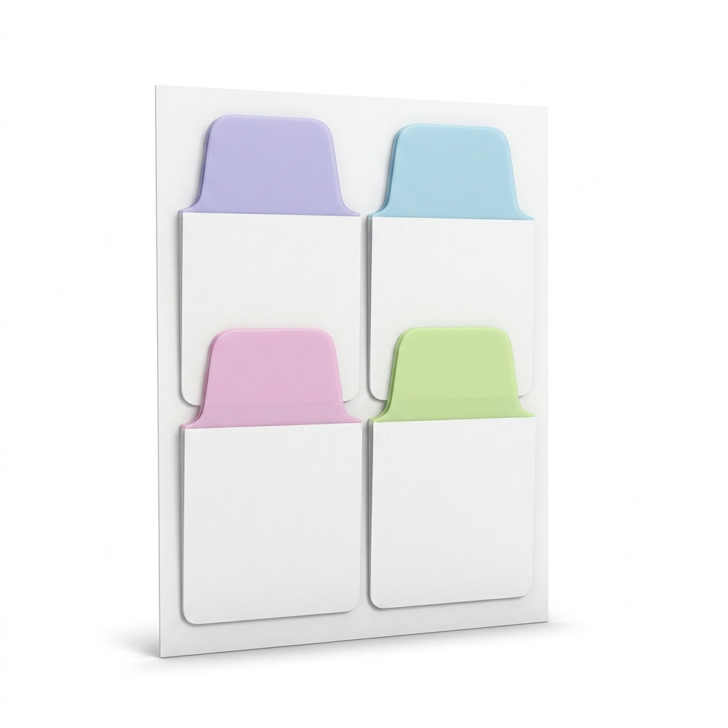 Avery Mini Tabs 1 x 1.5, Pastel Colours, Lavender, Light Blue, Light Green, Pink, 80 pack