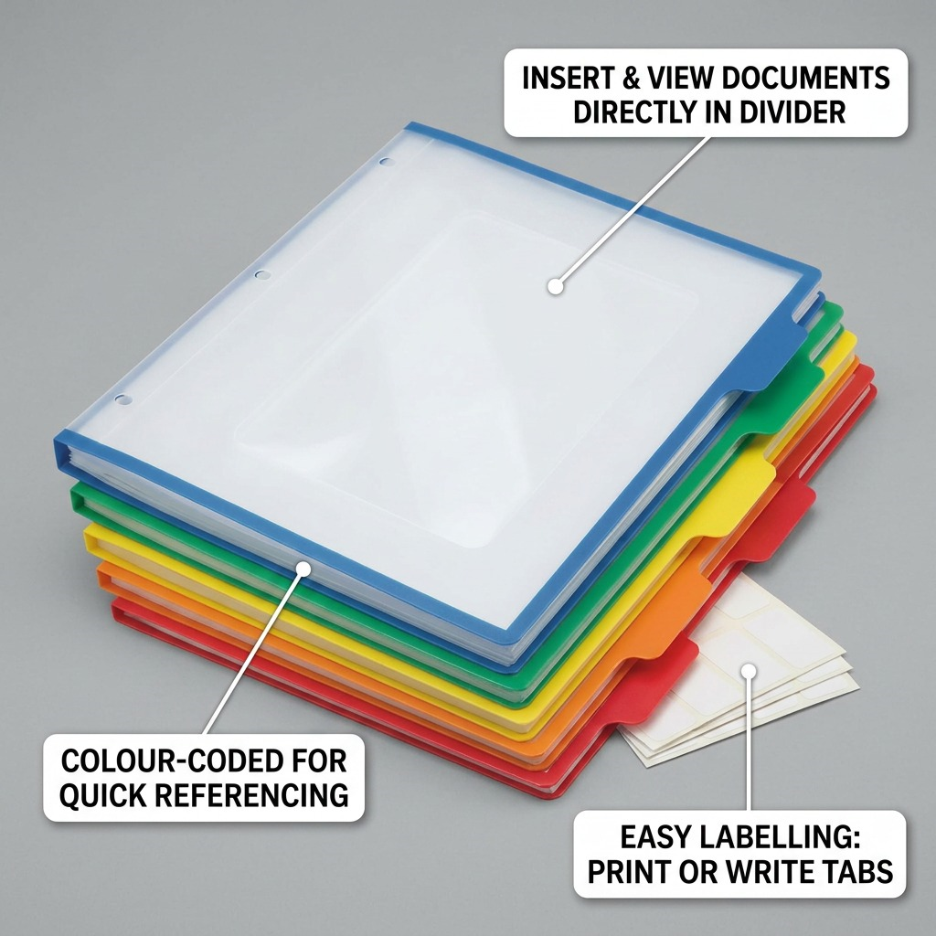 Avery Print or Write Big Tab UltraLast Dividers, 5 Tab Multi-Colour, 1 Set
