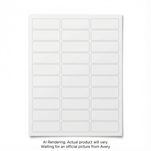 Avery Laser Waterproof Labels, 1" x 2 5/8", Permanent, White, 10 sheets/envelope, 300 labels/envelope