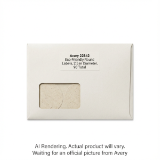Avery Laser/Inkjet Hemp Labels, 2½" Diameter, Permanent, 10 sheets/envelope, 90 labels/envelope