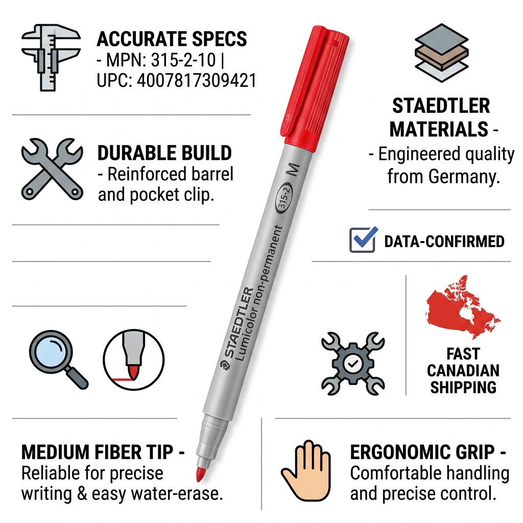 Staedtler Marker Lumocolor Water-Based Medium Red