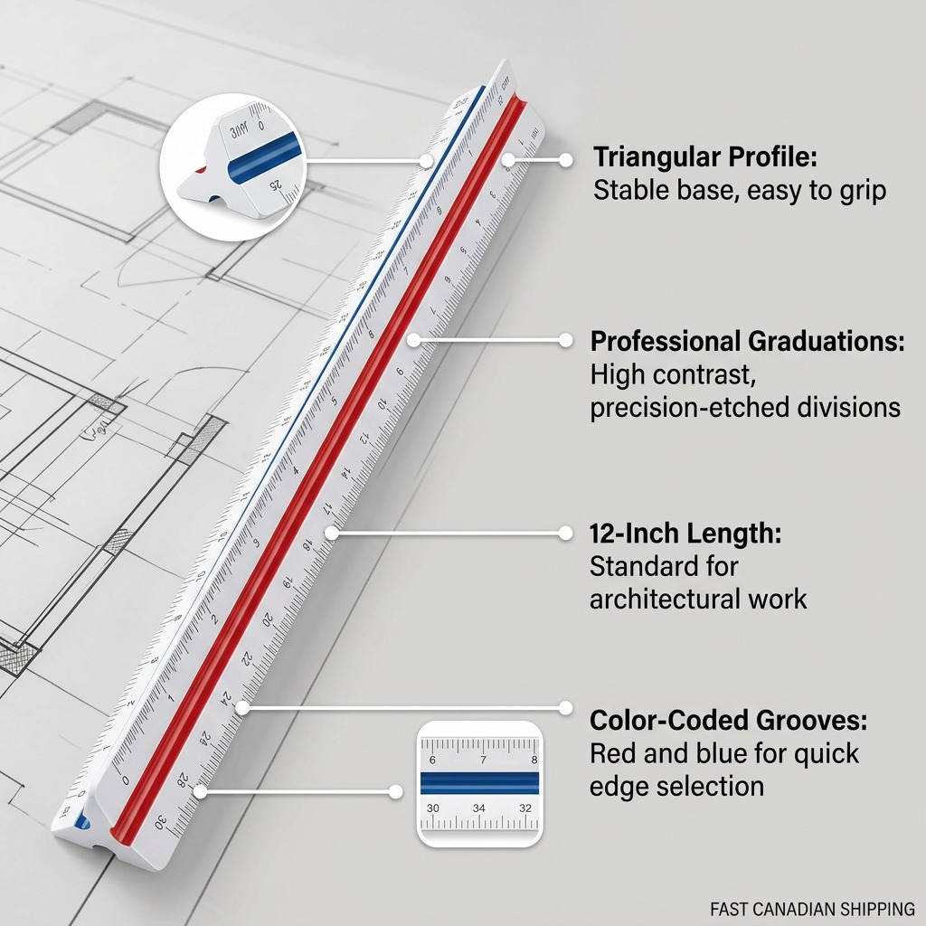 Staedtler Triangular Ruler Architec 12-inch