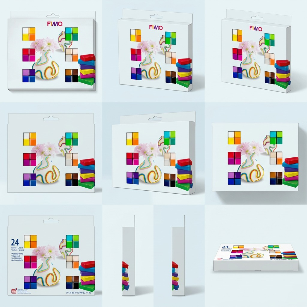 Staedtler Set Modelling Clay Fimo Soft Basic Colors 24 Color Pack