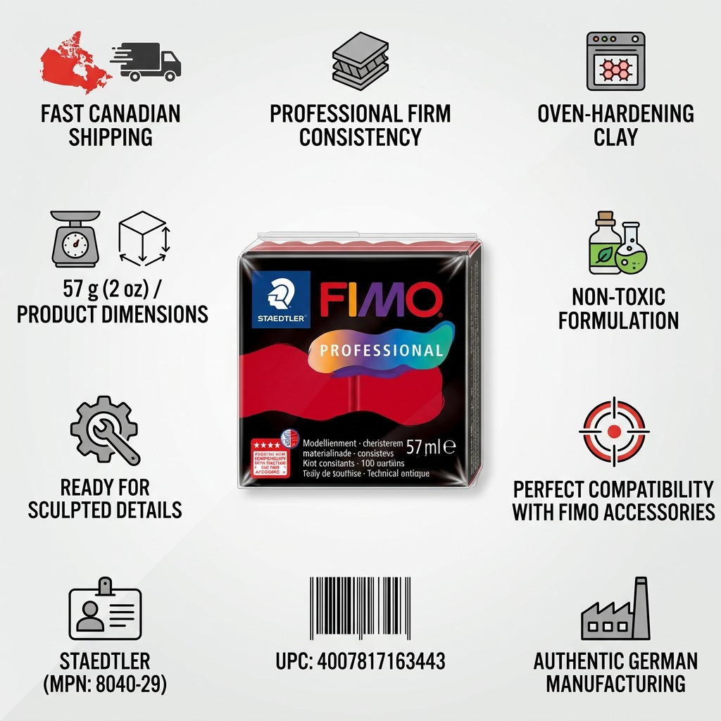 Staedtler Modelling Clay Fimo Professional Carmine 57g (2 oz)