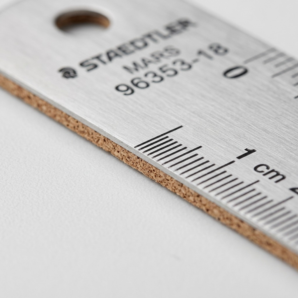 Staedtler Steel Ruler Cork Back 18
