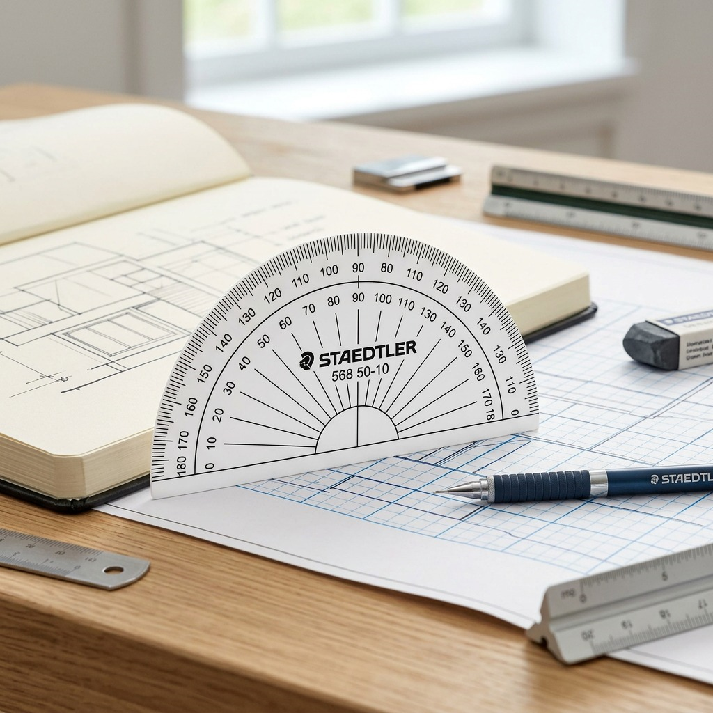 Staedtler Protractor 180 Degree Graduated 10