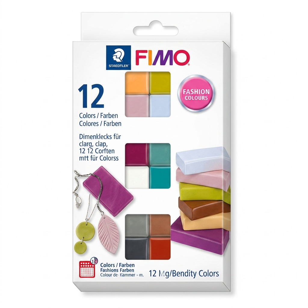 Staedtler Set Modelling Clay Fimo Soft Fashion Colours 12 Color Pack