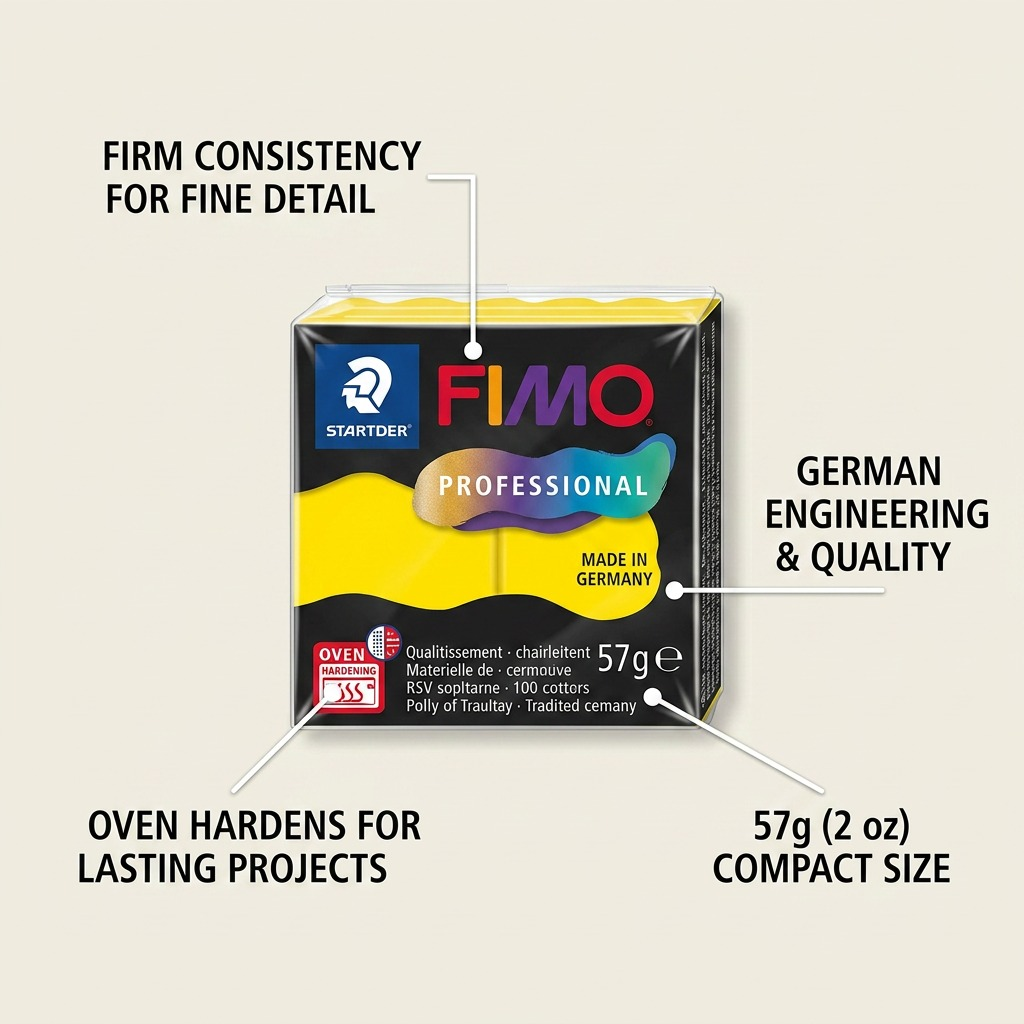 Staedtler Modelling Clay Fimo Professional True Yellow 57g (2 oz)