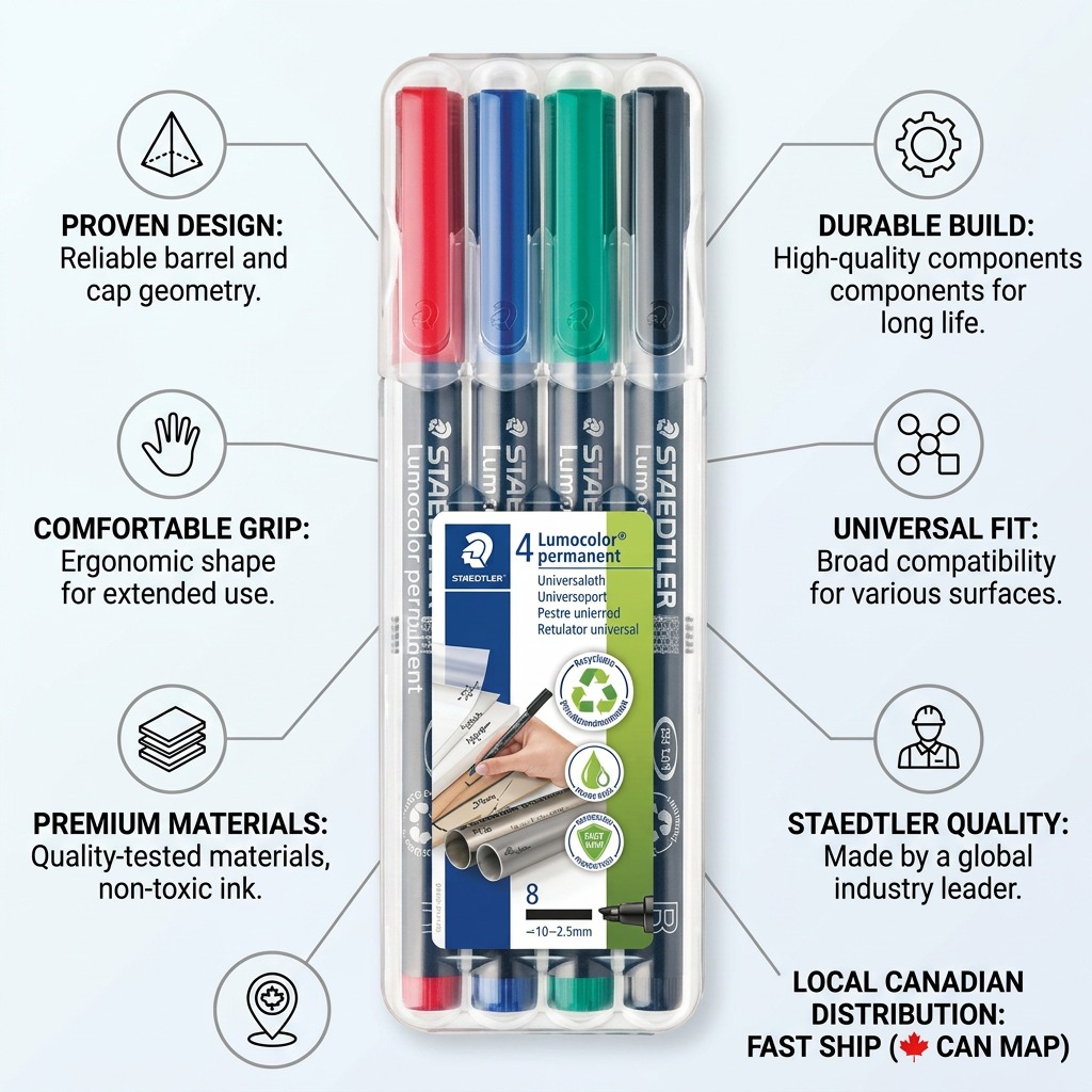 Staedtler Universal Pen Lumocolor Permanent B 4-Pack