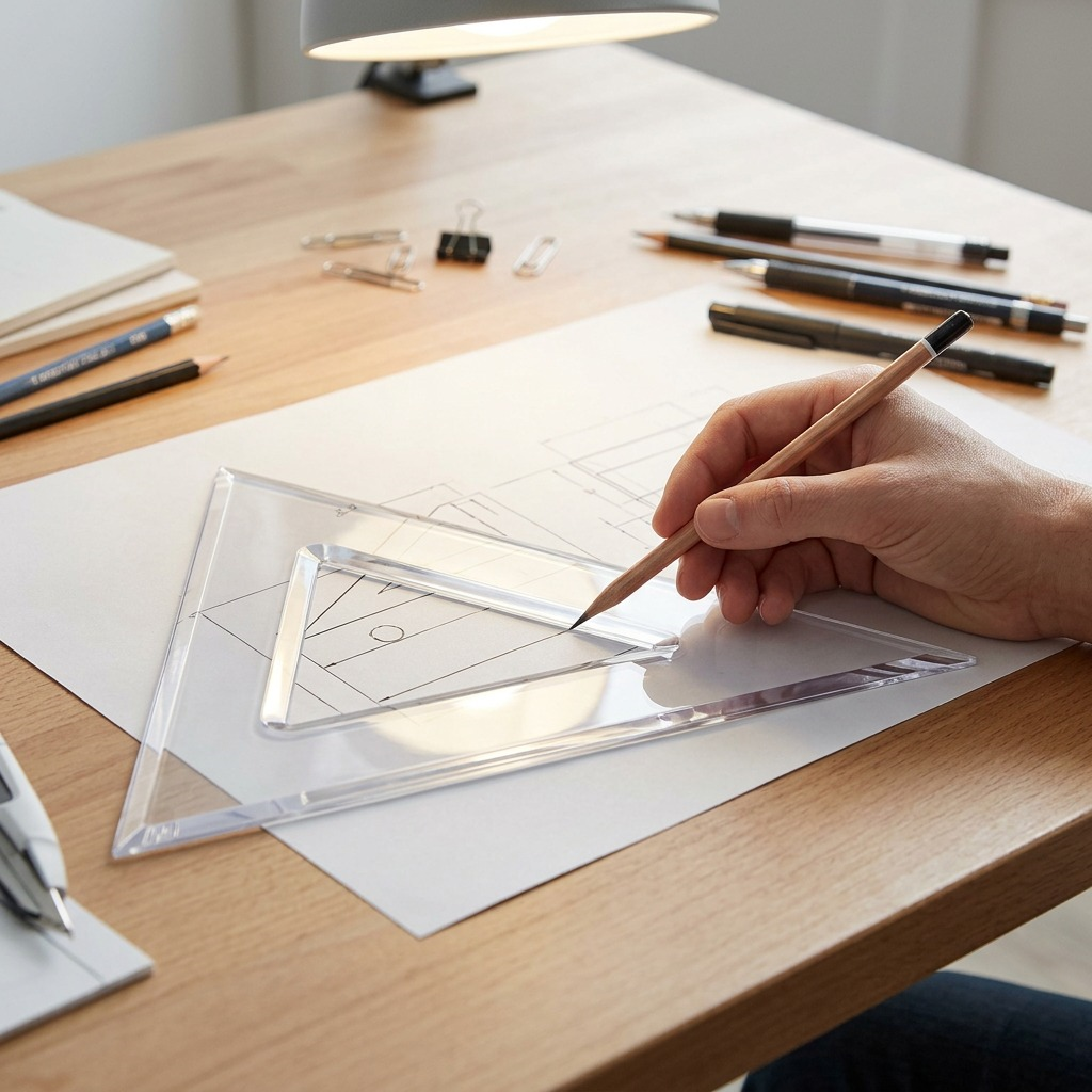 Staedtler Set Square Clr. Acryl 10-inch 30/60 Hp