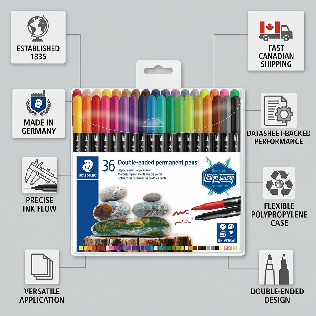 Staedtler Double-ended Fibre-tip Pens 36-Pack