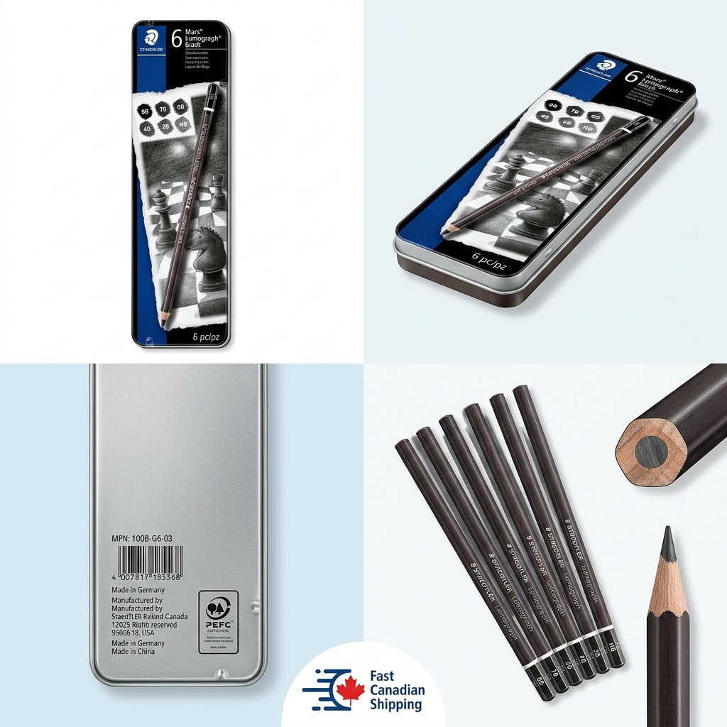 Staedtler Pencil Lumograph Black X6 100% PEFC