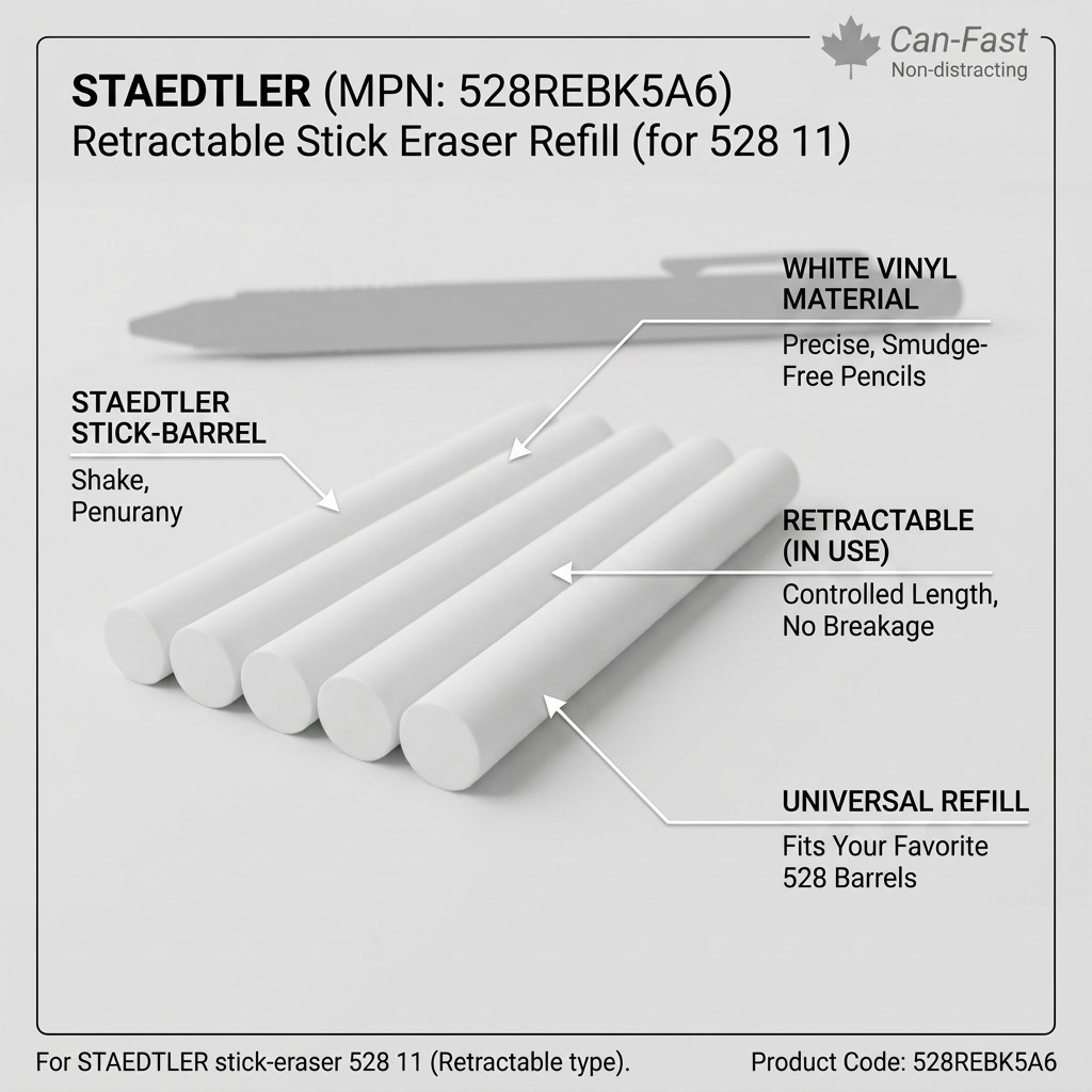 Staedtler Retractable Stick Eraser Refill Bk5 (for 528 11)