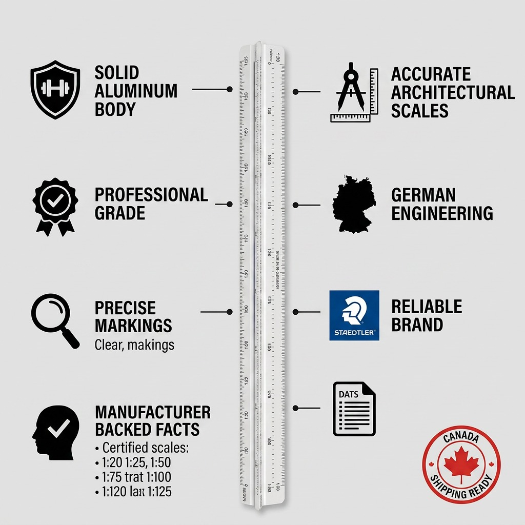 Staedtler Triangular Ruler Architec 30cm