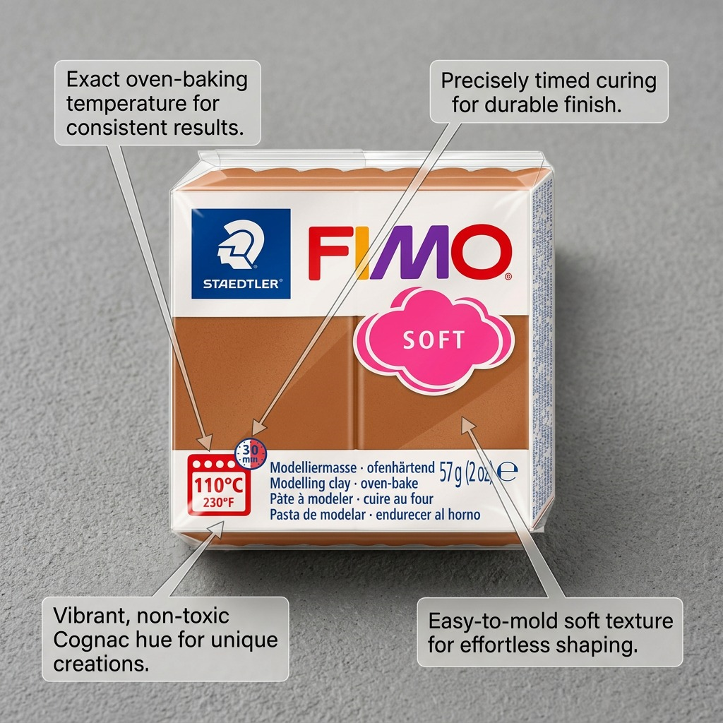 Staedtler Modelling Clay Fimo Soft Cognac 57g (2 oz)