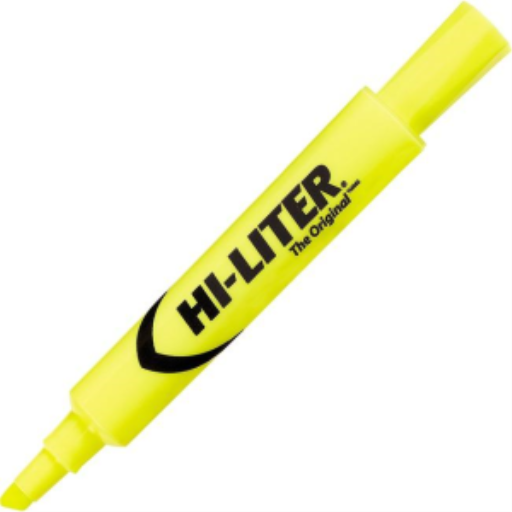 Surligneurs de bureau Avery Hi-Liter, 12/boîte, jaune fluorescent, individuel