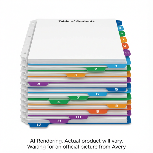 Intercalaires Avery Ready Index onglets arqués contemporains laser/jet d'encre