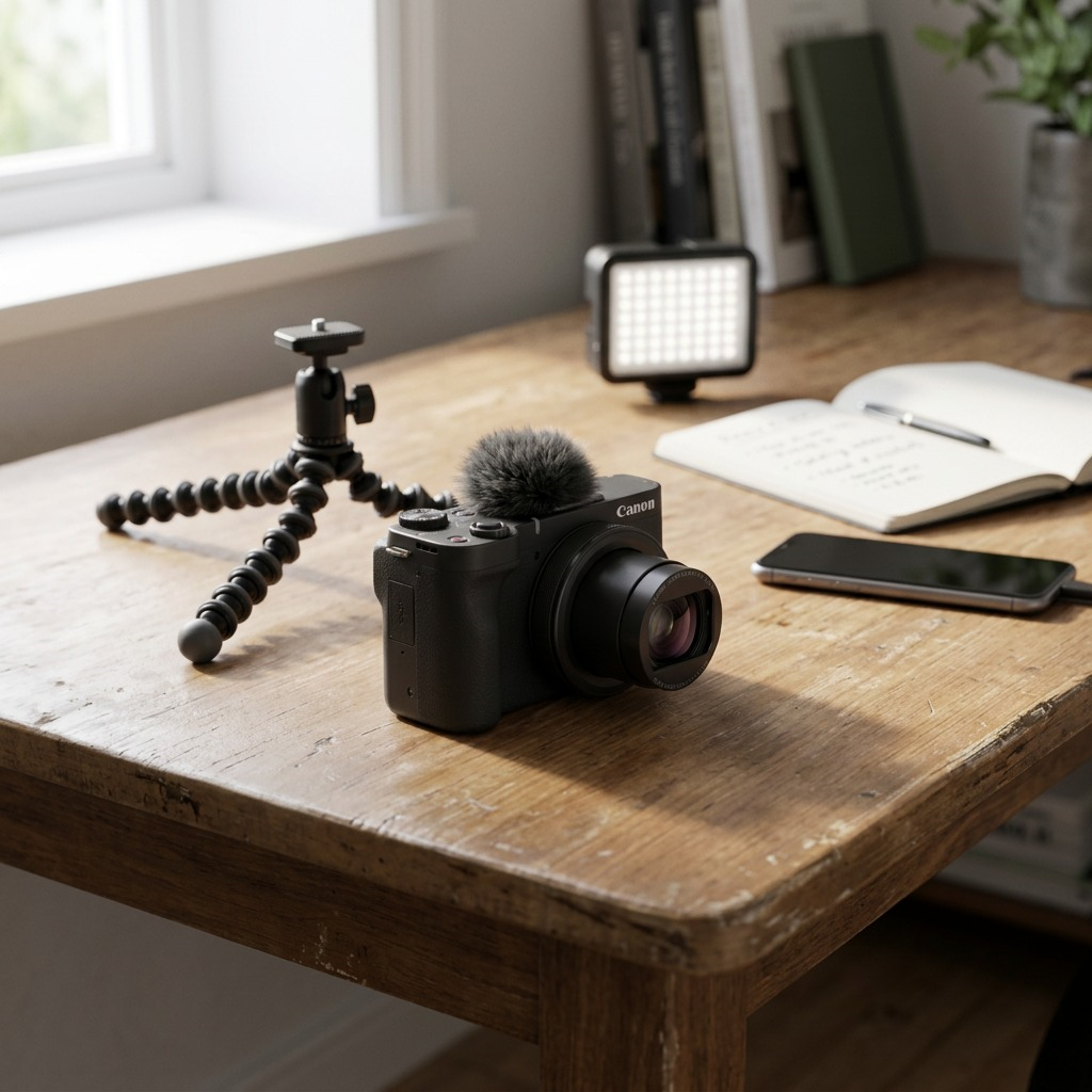 Canon 6390C001 – PowerShot V10 Vlogging Camera – 4K Video & Built-in Stand