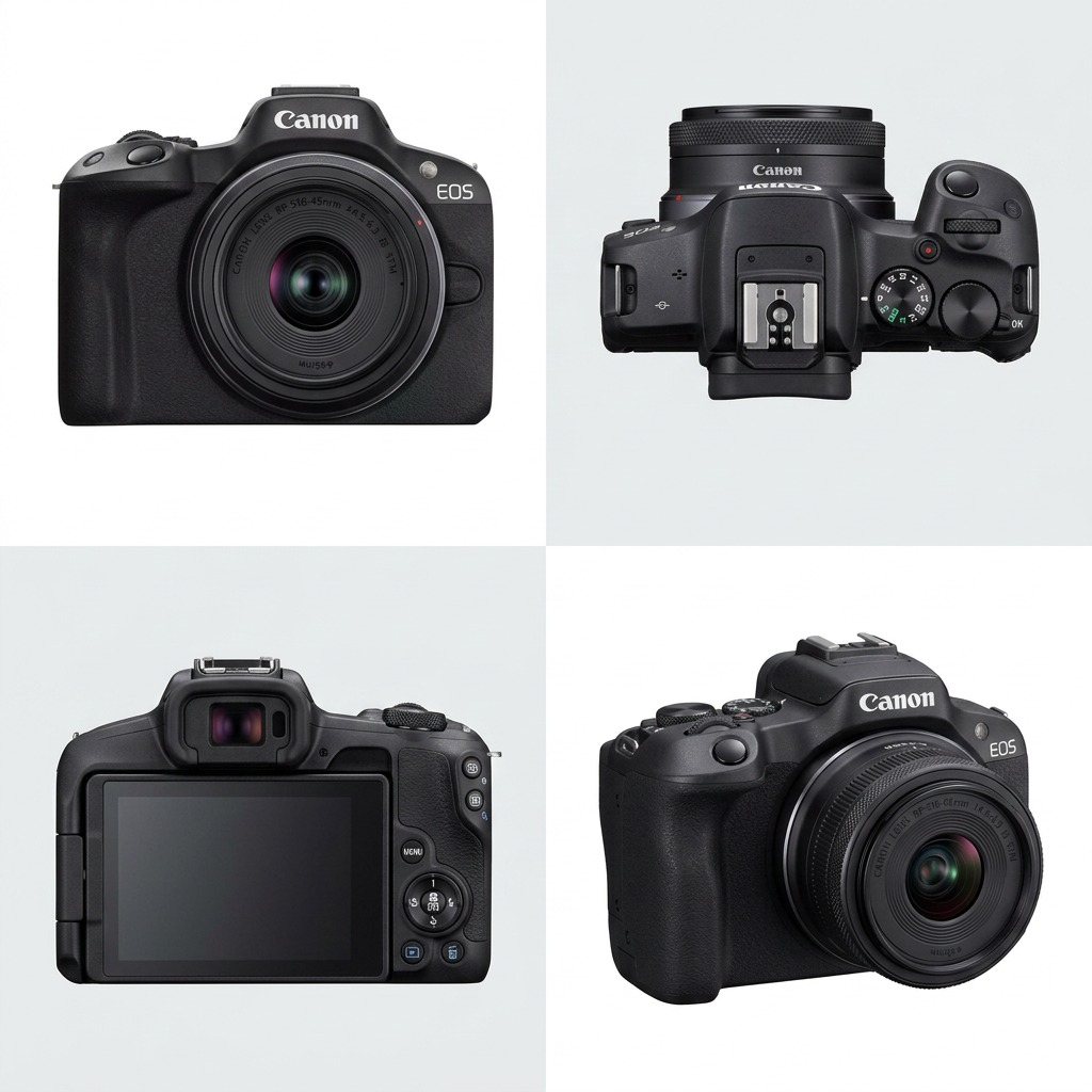 Canon 5811C012 – EOS R50 STM Kit with Rf-S 18-45mm – 24.2MP 4K Mirrorless Camera