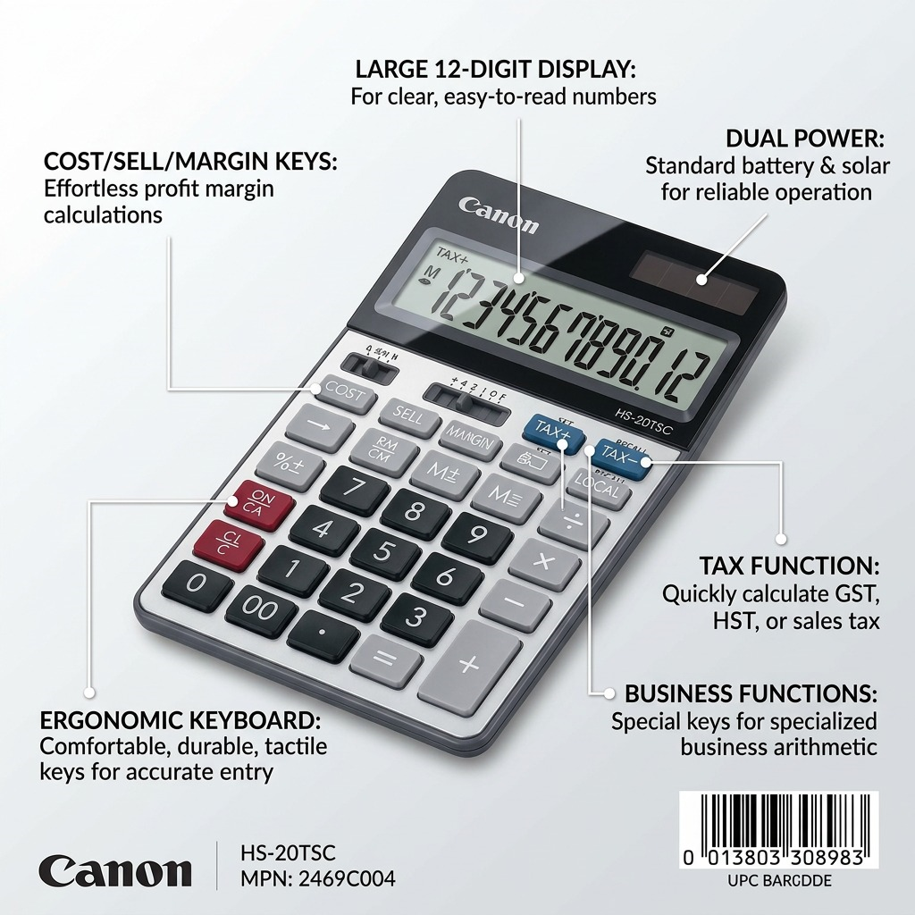 Canon HS-20TSC – Silver/Black 12-Digit Display