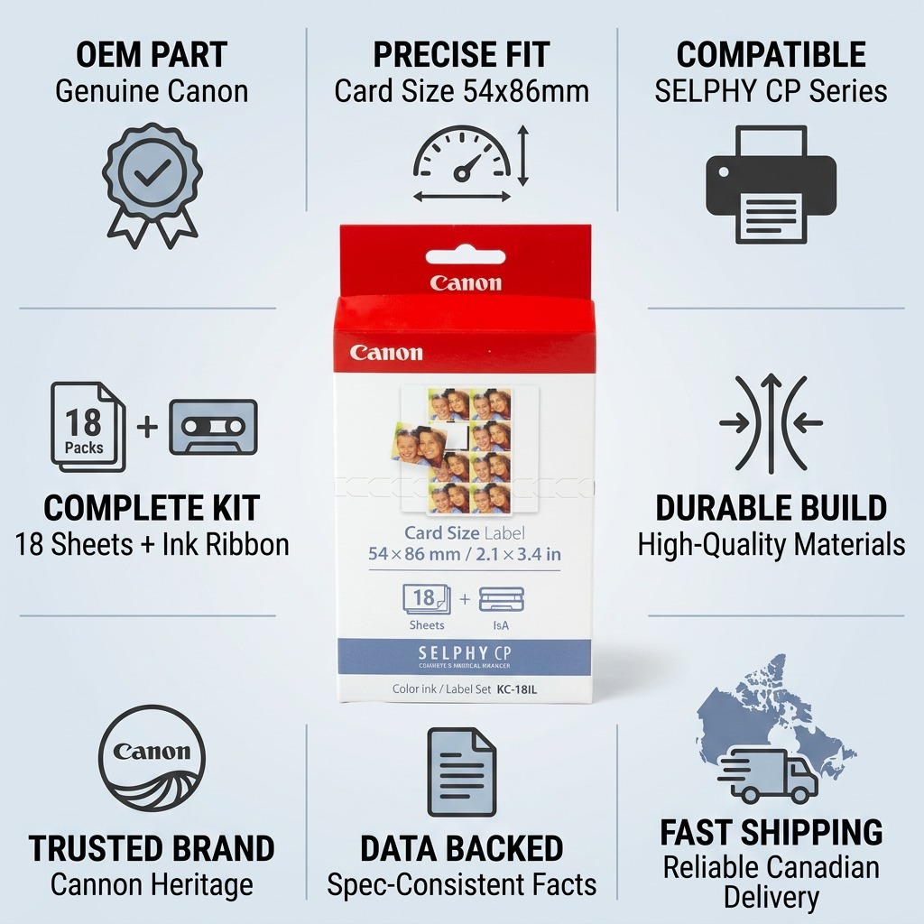 Canon Ink & Label Set KC-18IL – (Card Size)