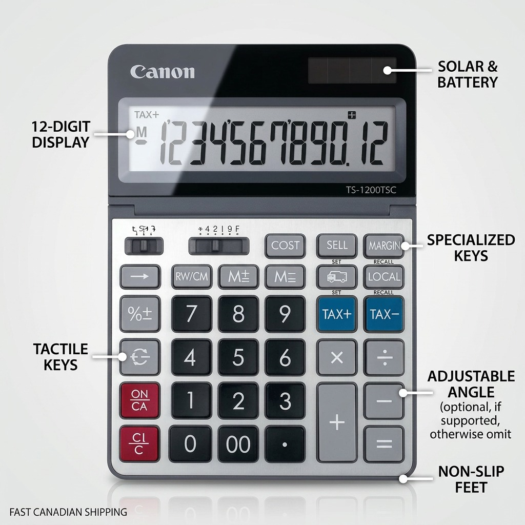 Canon TS-1200TSC – Silver/Black 12-Digit Display