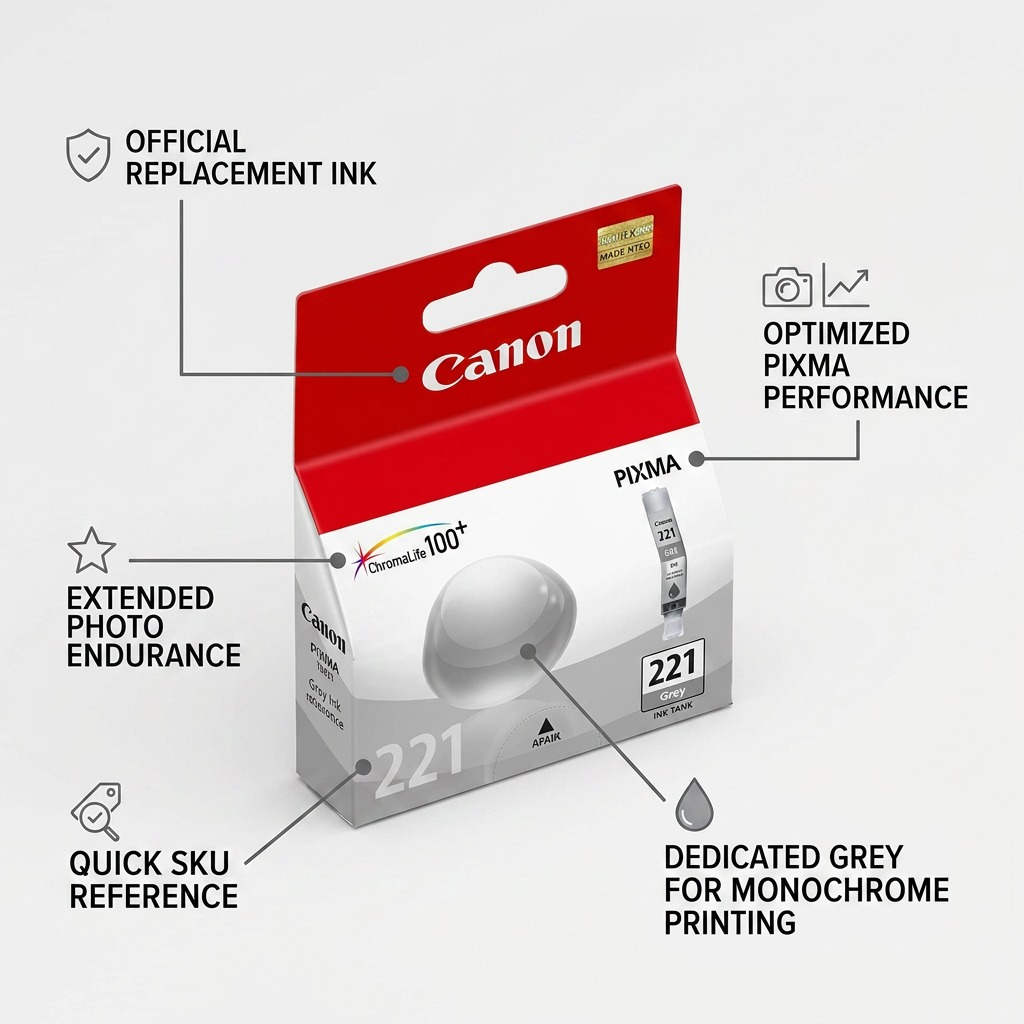 Canon CLI-221 – Grey Ink tank