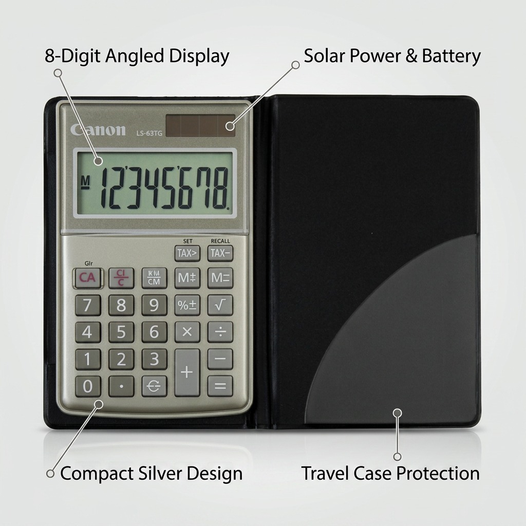 Canon LS-63TG Silver 8-Digit display