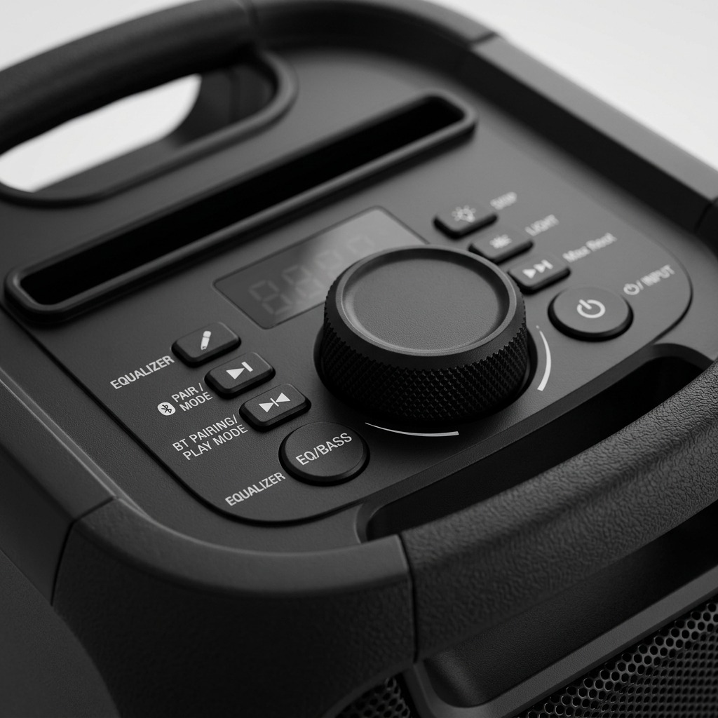 Sharp PS-914 Compact Portable Party Speaker - 20W Rms, Bluetooth 5.3 & LED Lights