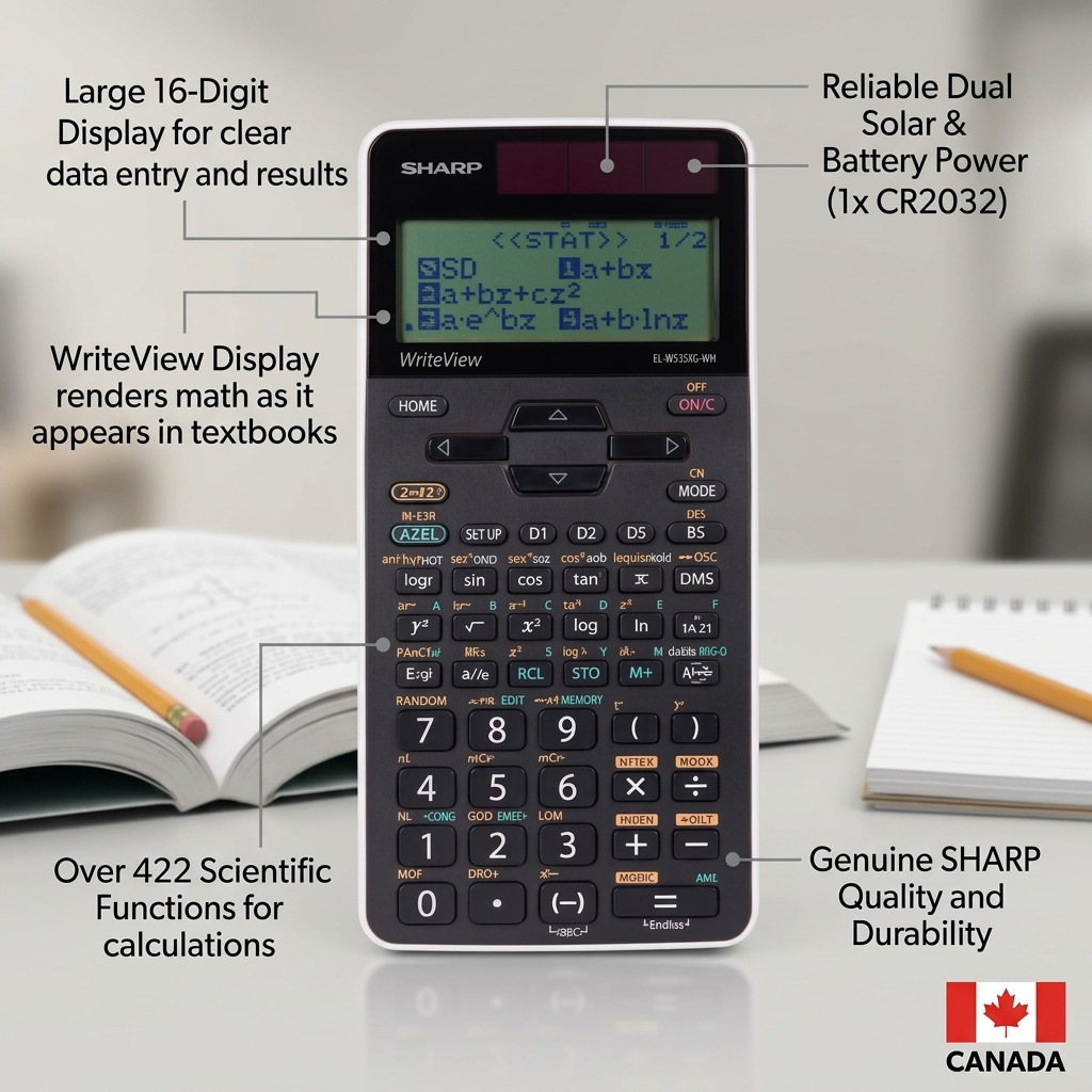 Sharp EL-W535XG-WH – WriteView Scientific Calculator