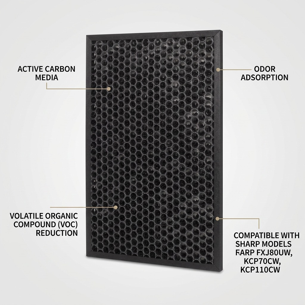 Sharp FZJ80DFU Active Carbon Replacement Filter for Models FXJ80UW, KCP70CW, and KCP110CW