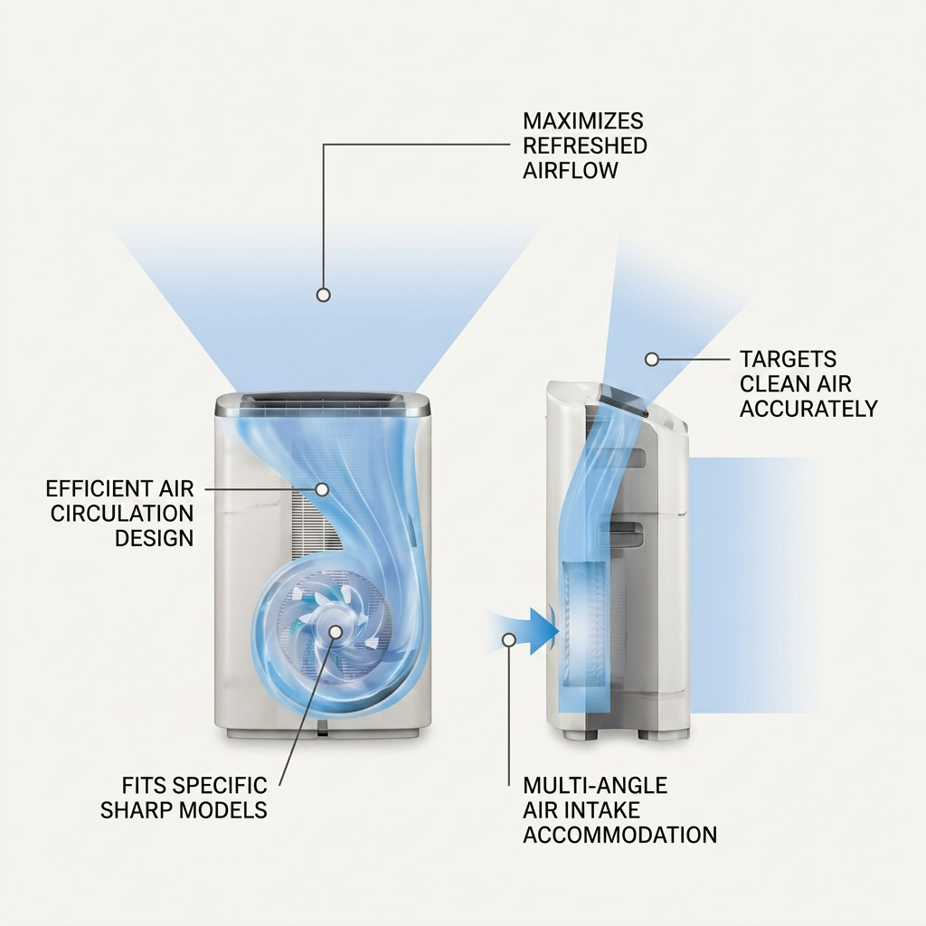 Sharp FZC100HFU True HEPA Replacement Air Purifier Filter - 99.97% Efficiency at 0.3 Microns